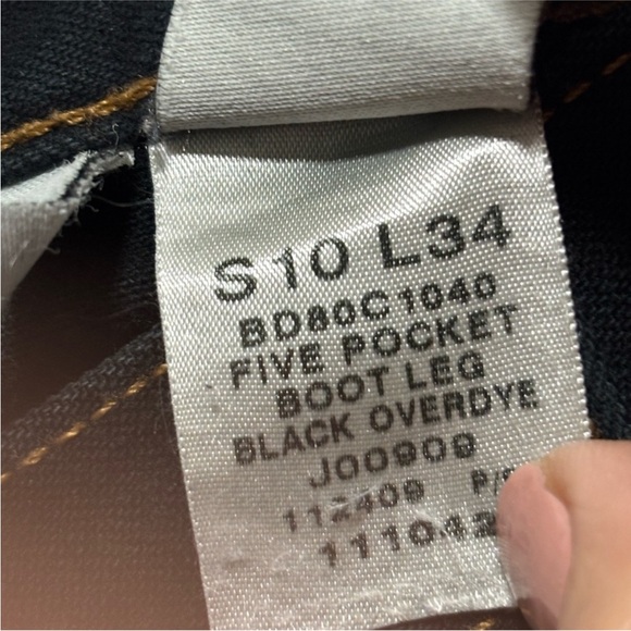 Calvin Klein Black Overdyed Bootcut Jeans | Size 10 Tall - Picture 6 of 7